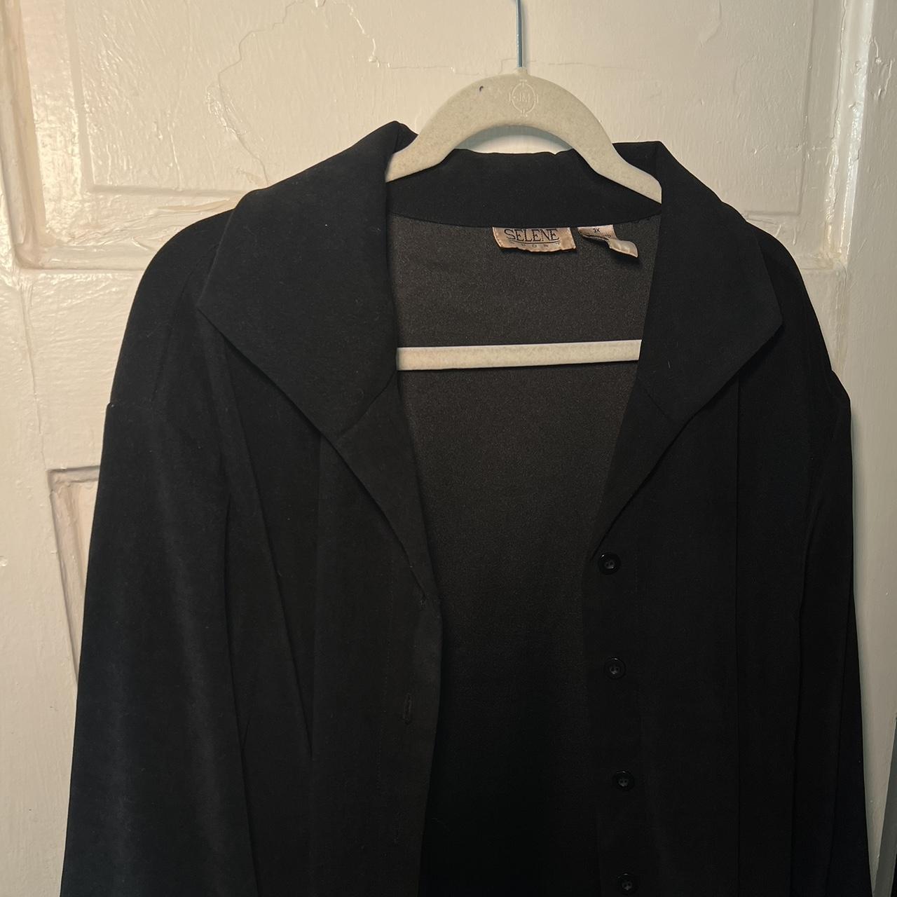Vintage Selene Sport Black Long Trench