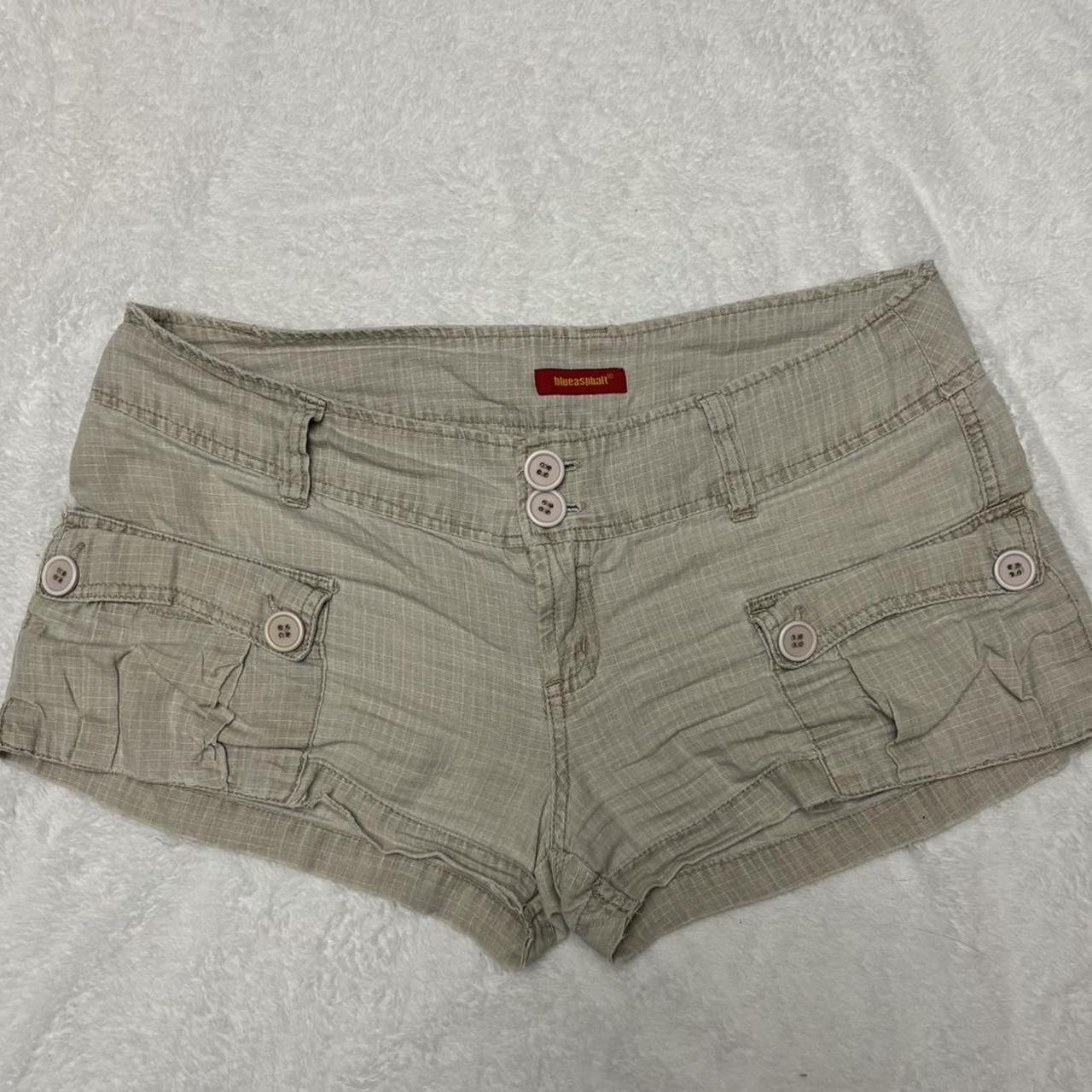 Super cute khaki daisy duke shorts they make my butt...