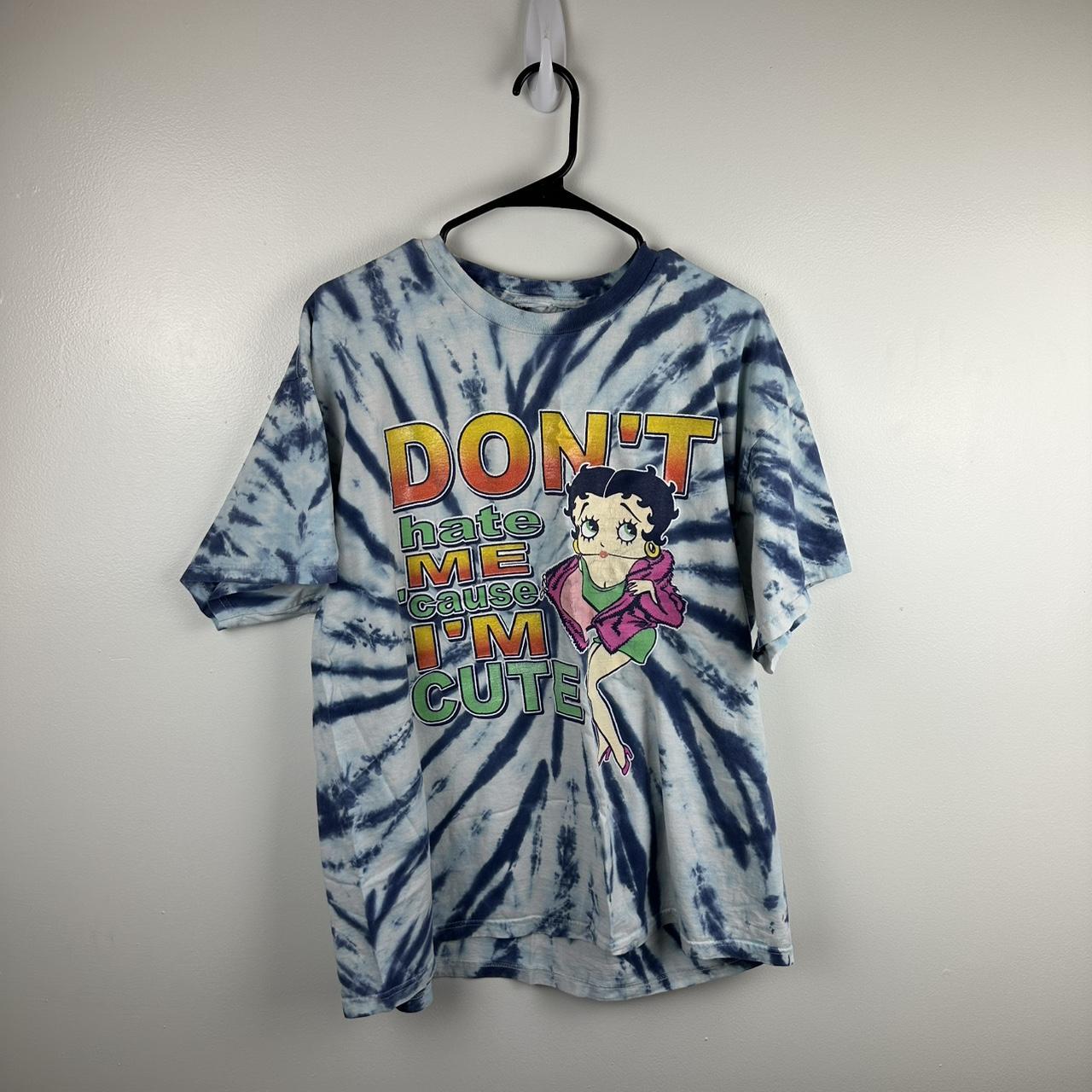 Vintage Betty Boop Tie Dye Shirt Size XL Dont Hate... - Depop