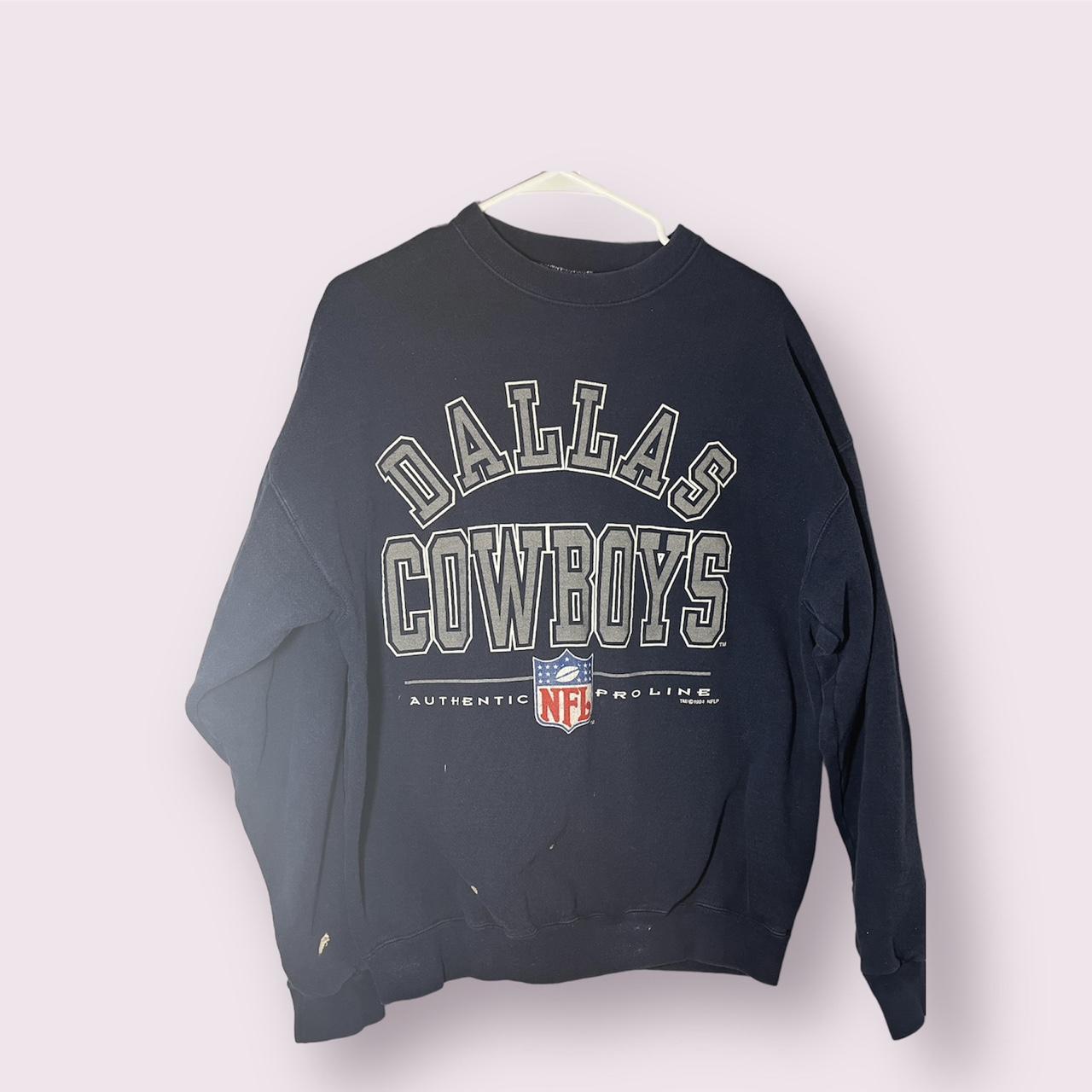 Older Dallas Cowboys crew neck, few bleach stains... - Depop