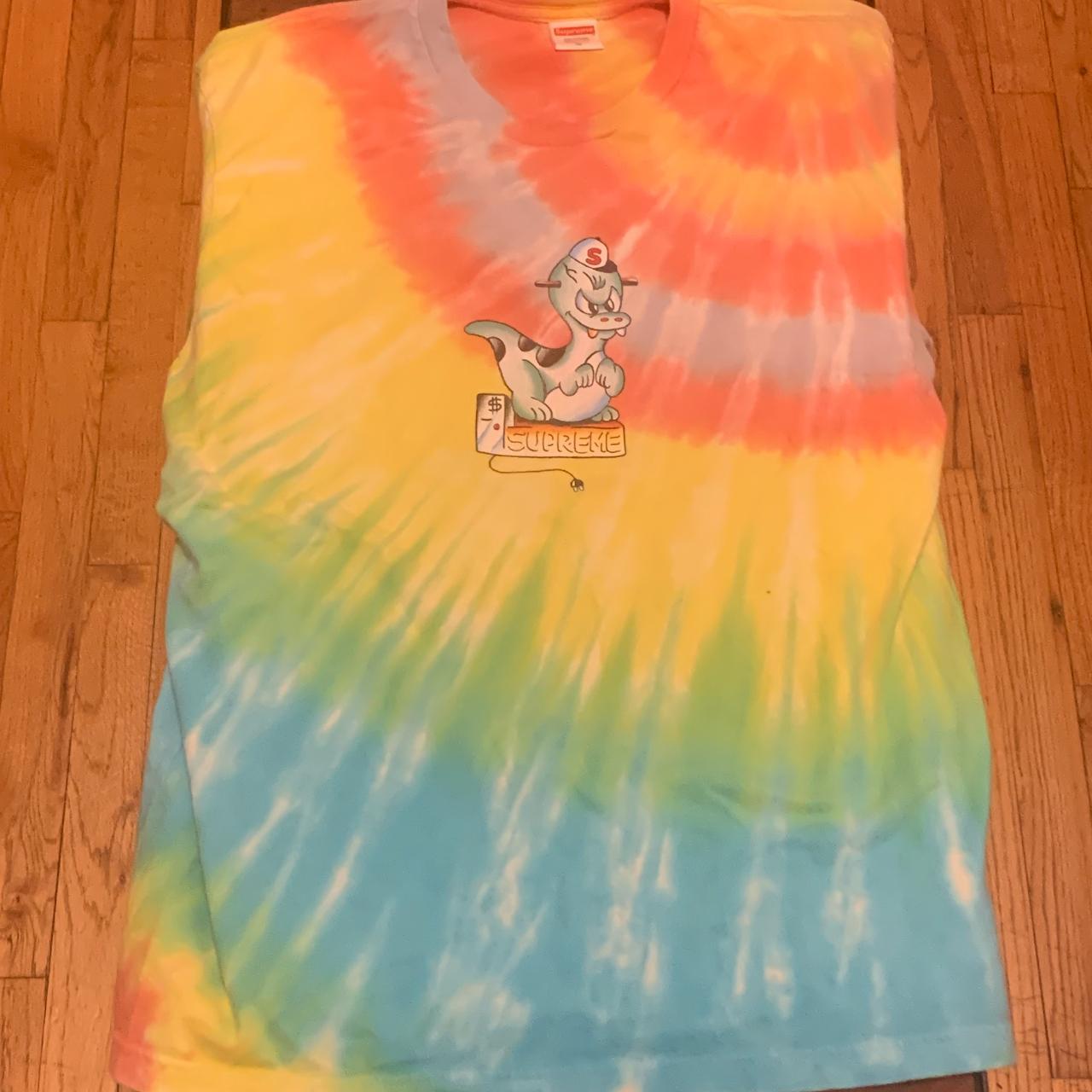 Supreme dinosaur sale tee tie dye