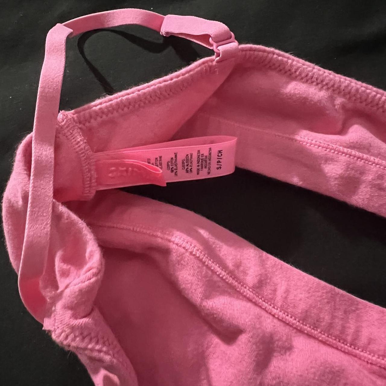 skims sugar pink cotton bralette - Depop