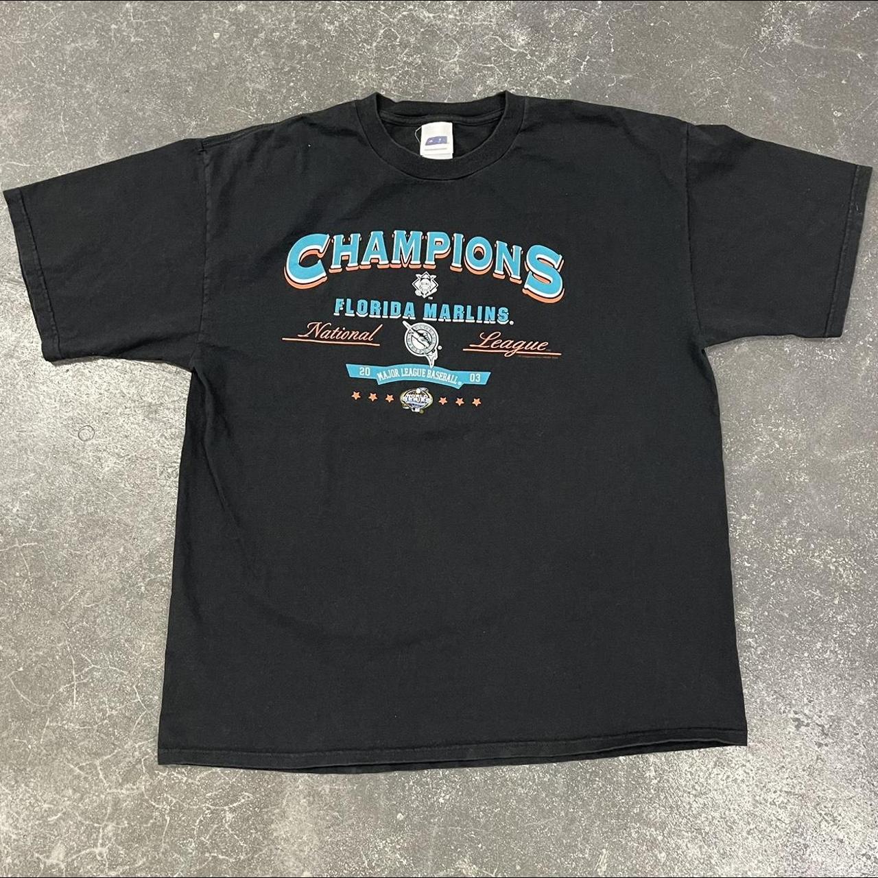 03' Florida Marlins National League Champions Vintage T-Shirt