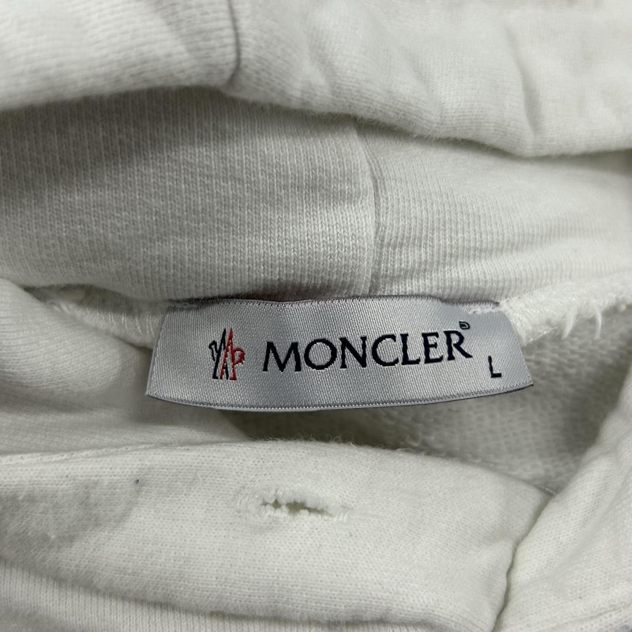 Moncler Designer Italian White Embroidered Logo... - Depop