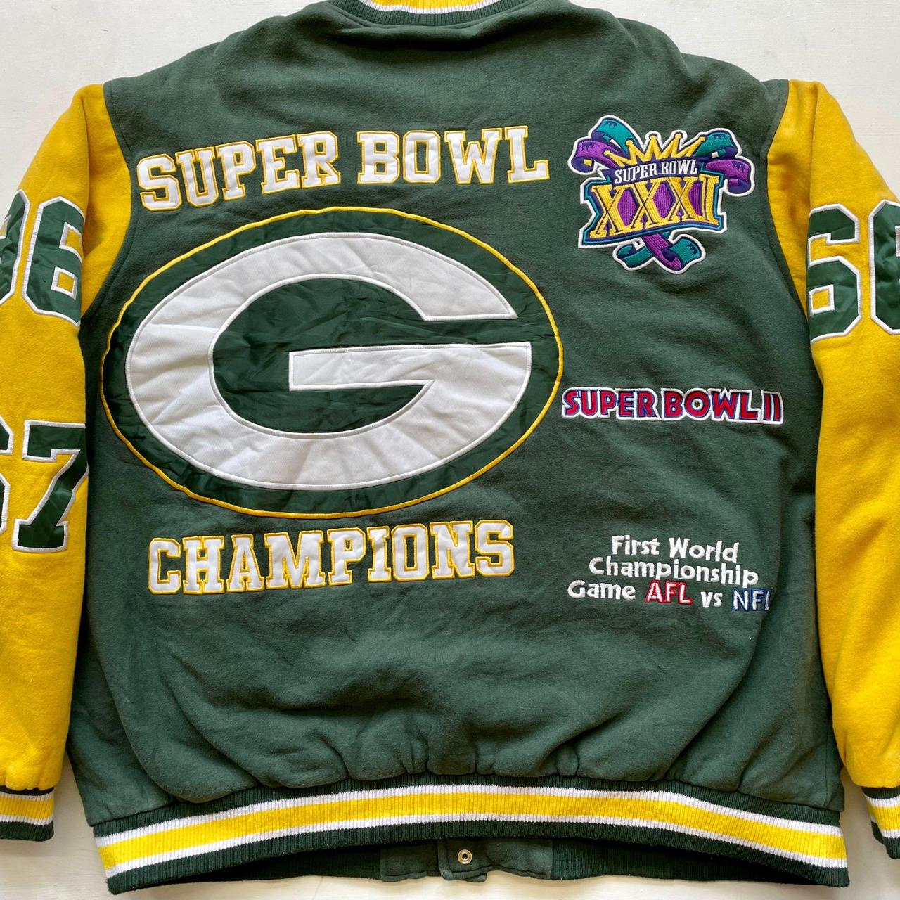 NFL Green Bay Packers Super Bowl Champions Varsity Jacket 