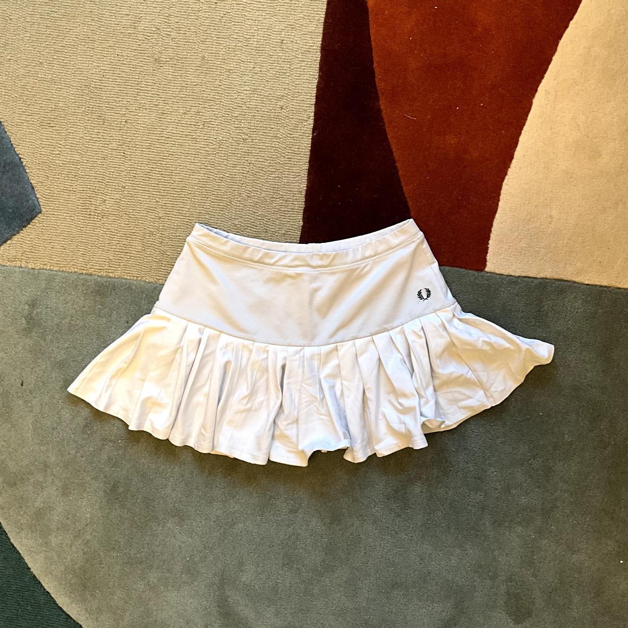 Vintage Fred Perry white pleated tennis skort / | Depop