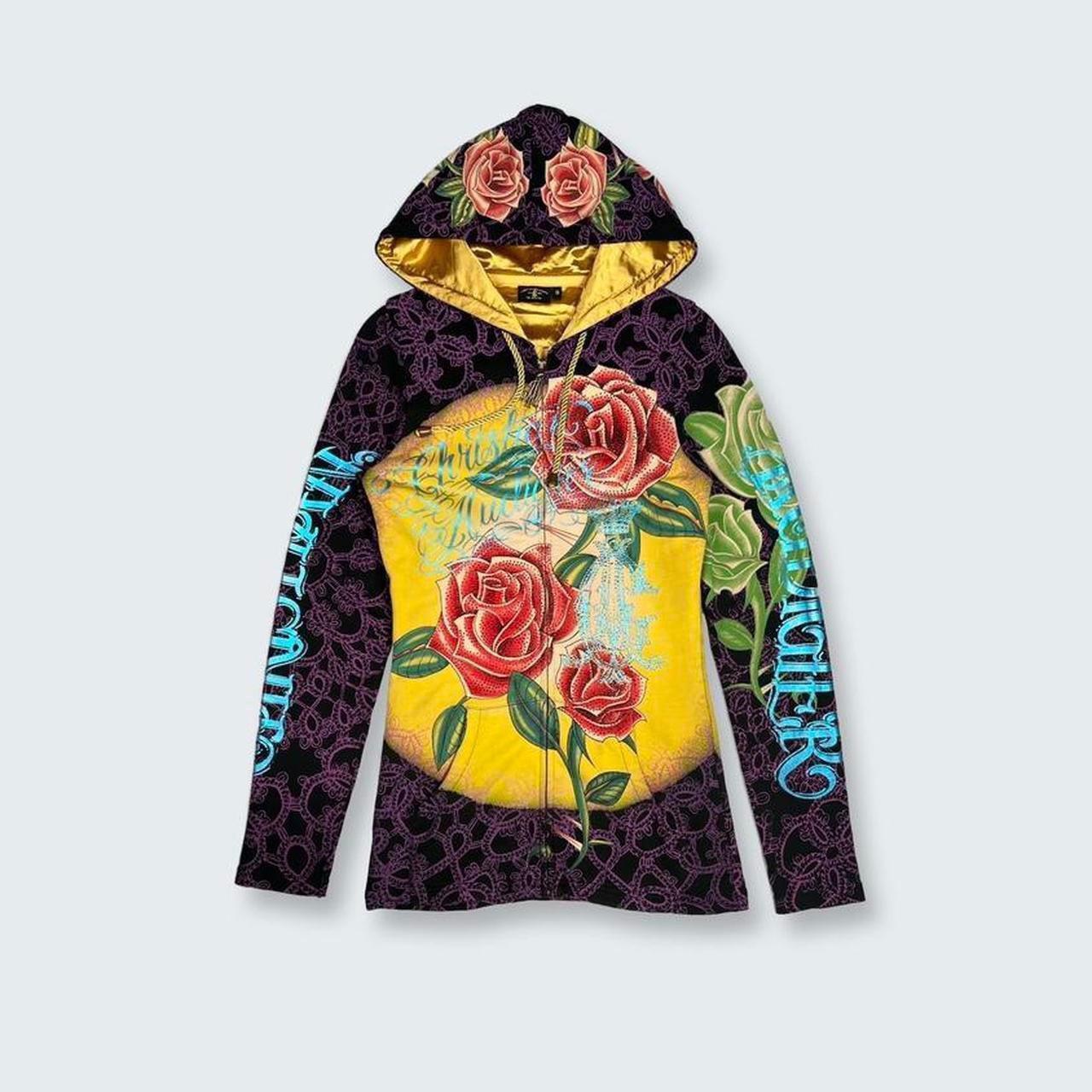 EN27 Authentic Vintage Christian Audigier Hoodie... Depop