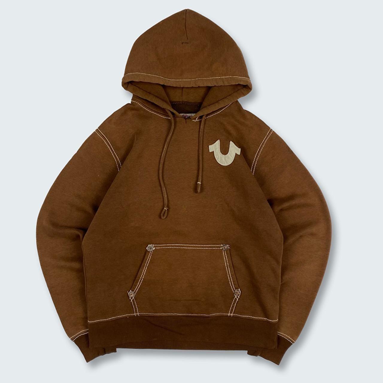 Brown true religion hoodie hotsell