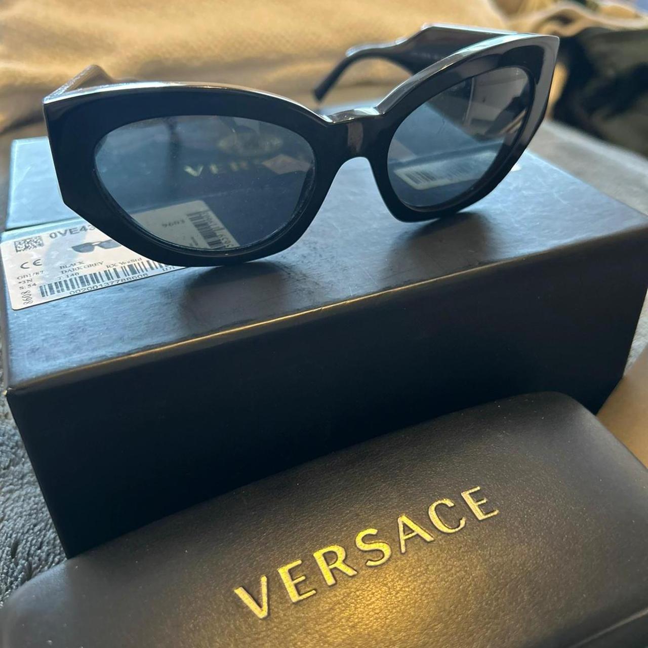 Versace VE4376B Black / Dark Sunglasses. With pouch,... - Depop