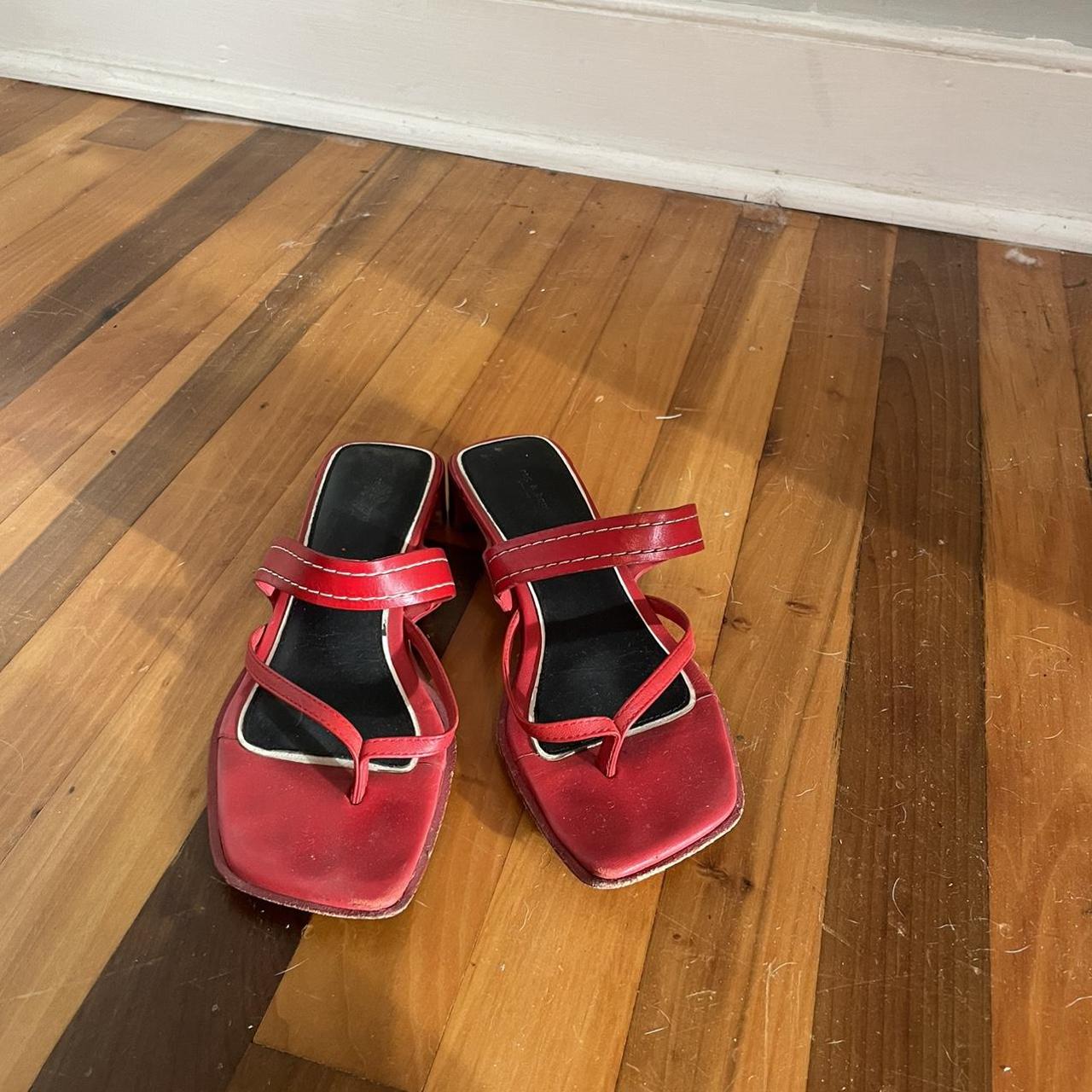 Rag and Bone Heeled Sandals Adorable red flip flop... - Depop