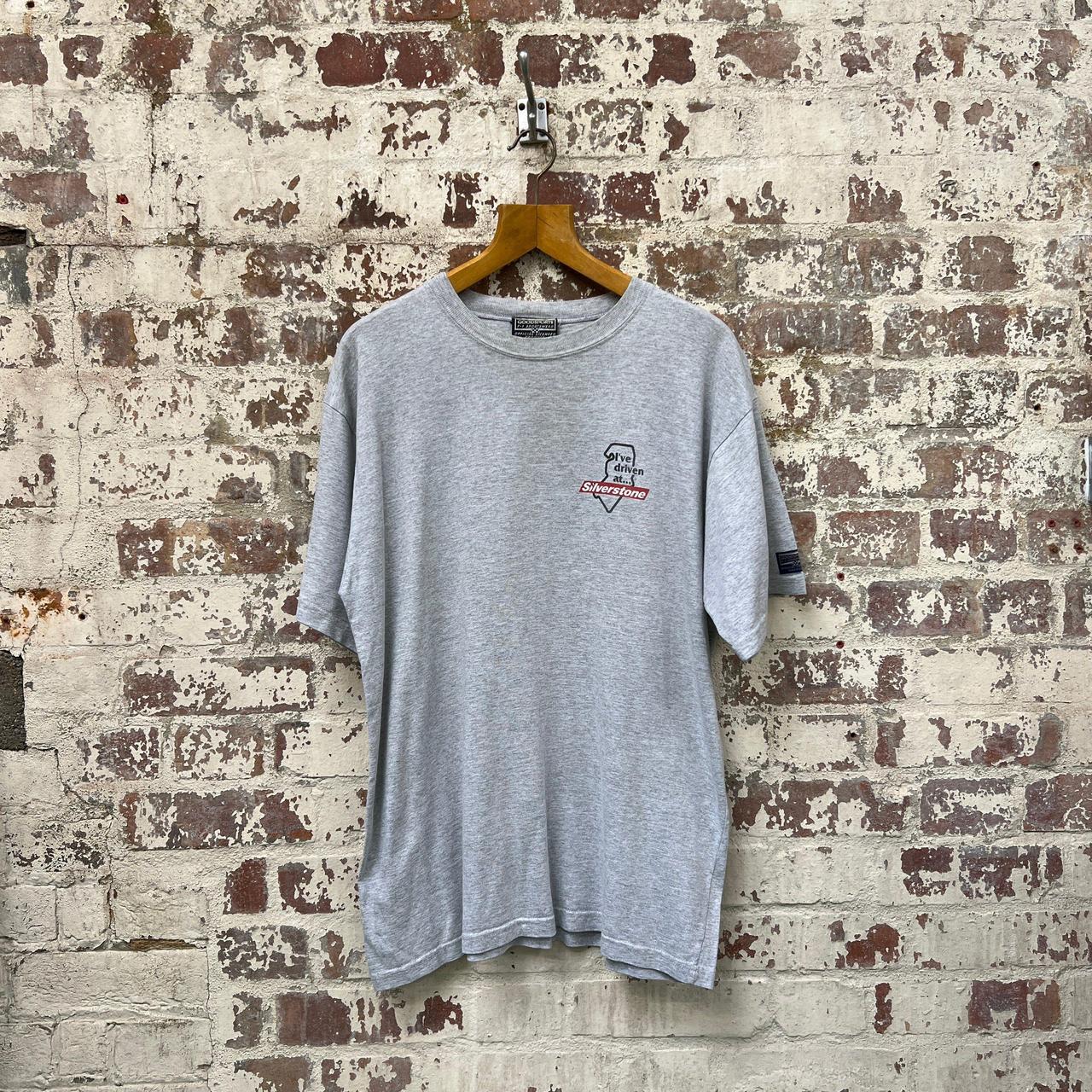 2000s Grey SilverStone Print T Shirt Grey... - Depop