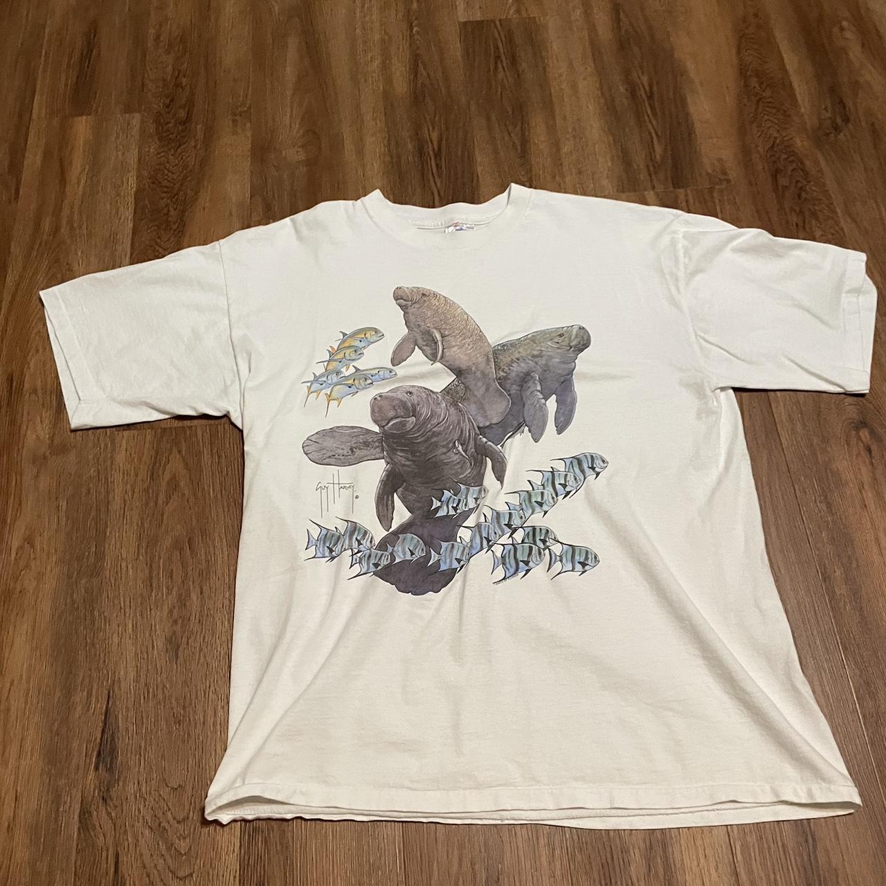 Vintage Guy Harvey Manatee Nature Tee Sz Xl - Depop