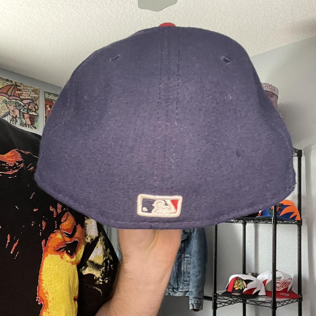 Vintage Cleveland Indians Fitted Hat size 7 5/8 - Depop