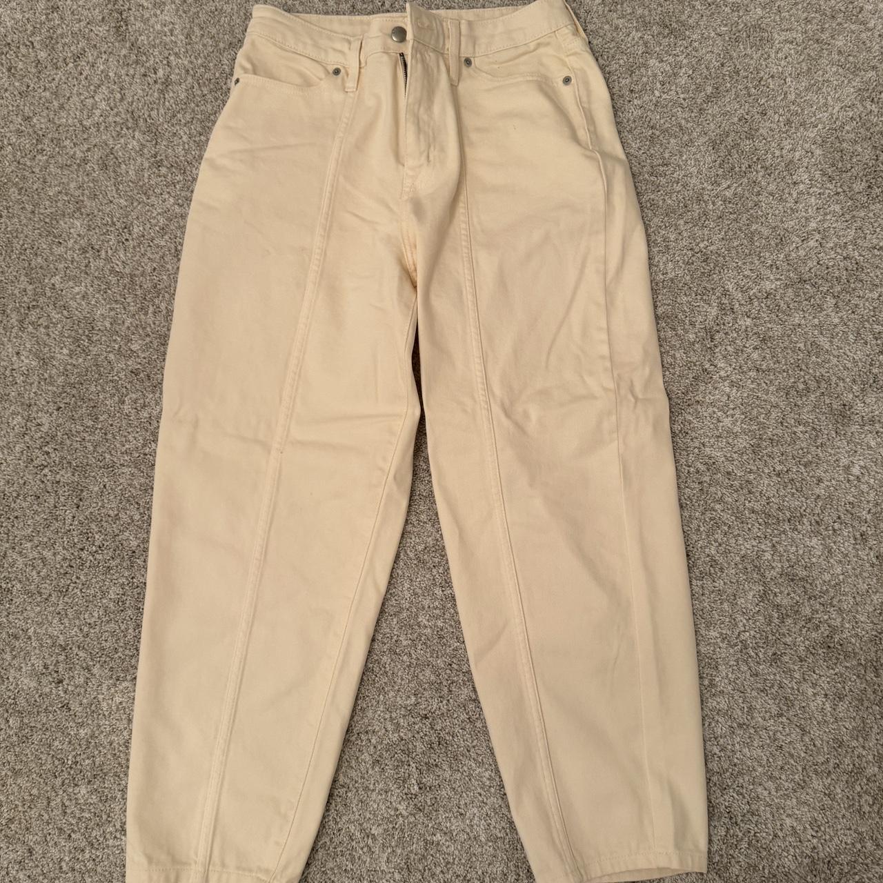 A new day cream/light yellow jeans - Depop