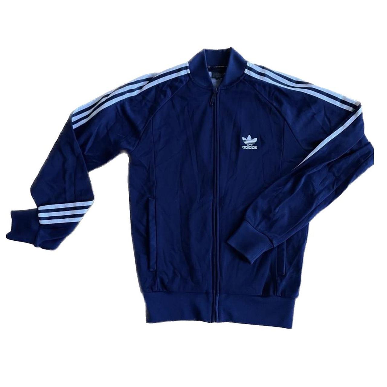 Adidas Women's Blue and Navy Jacket | Depop