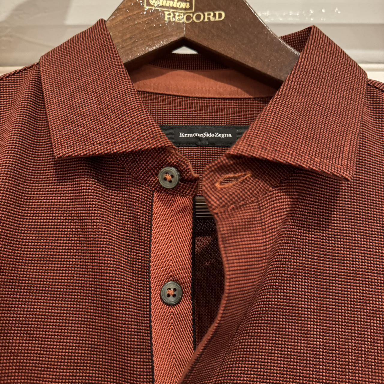 Ermenegildo Zegna Mens Copper Button high quality Down Shirt