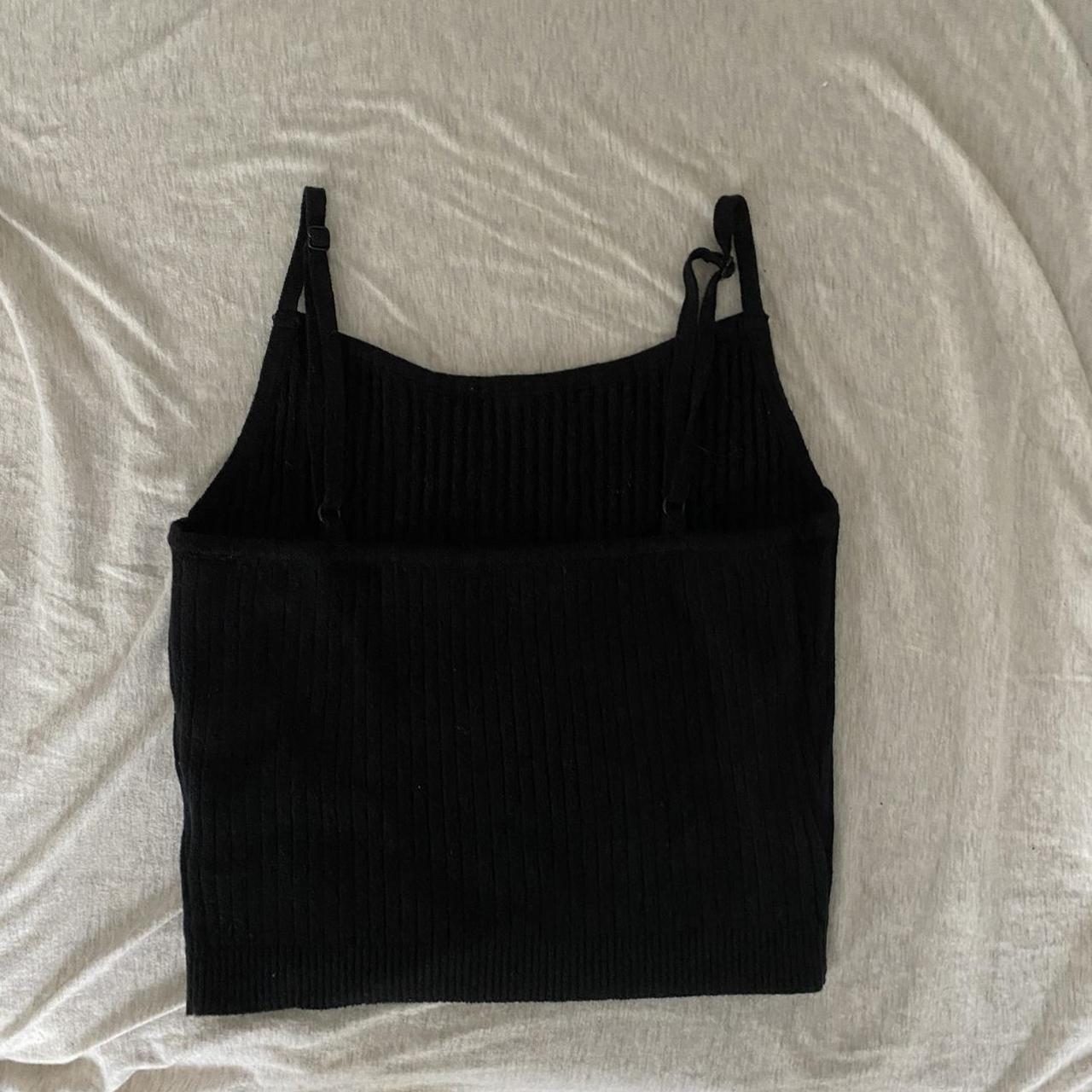 Brandy Melville Cropped Black Tank Top No flaws, - Depop