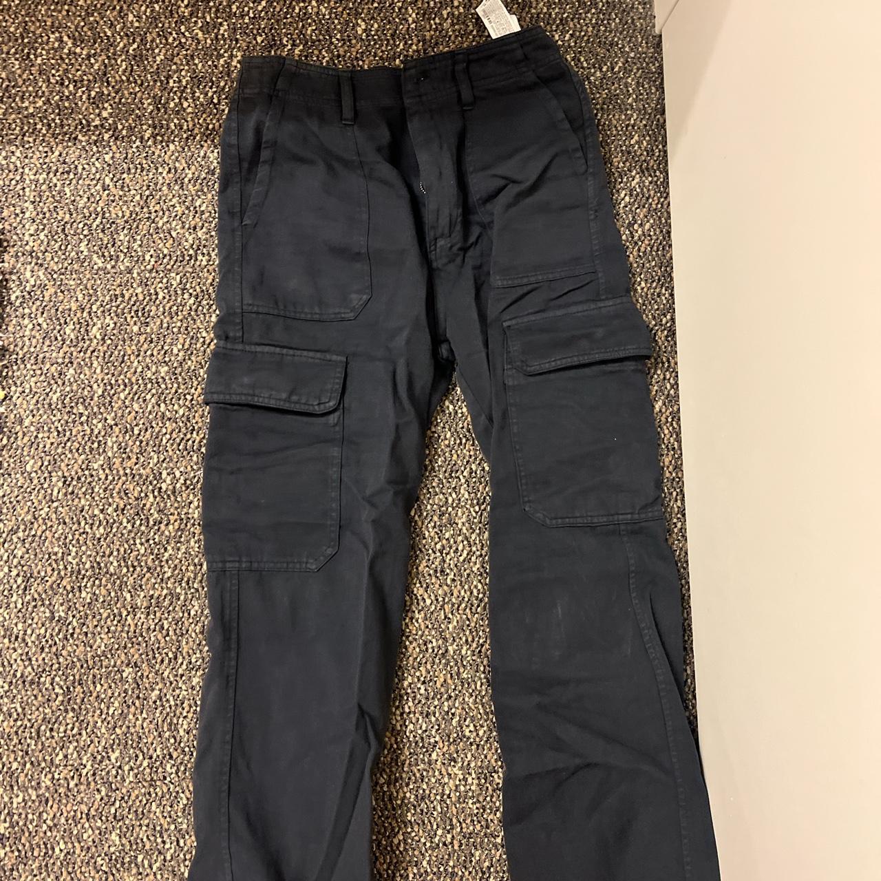 charcoal gray subdued cargo pants. These r midrise w - Depop