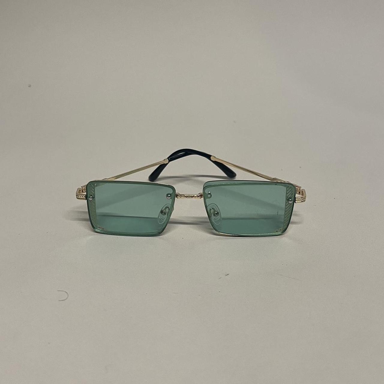 Women's Green and Gold Sunglasses