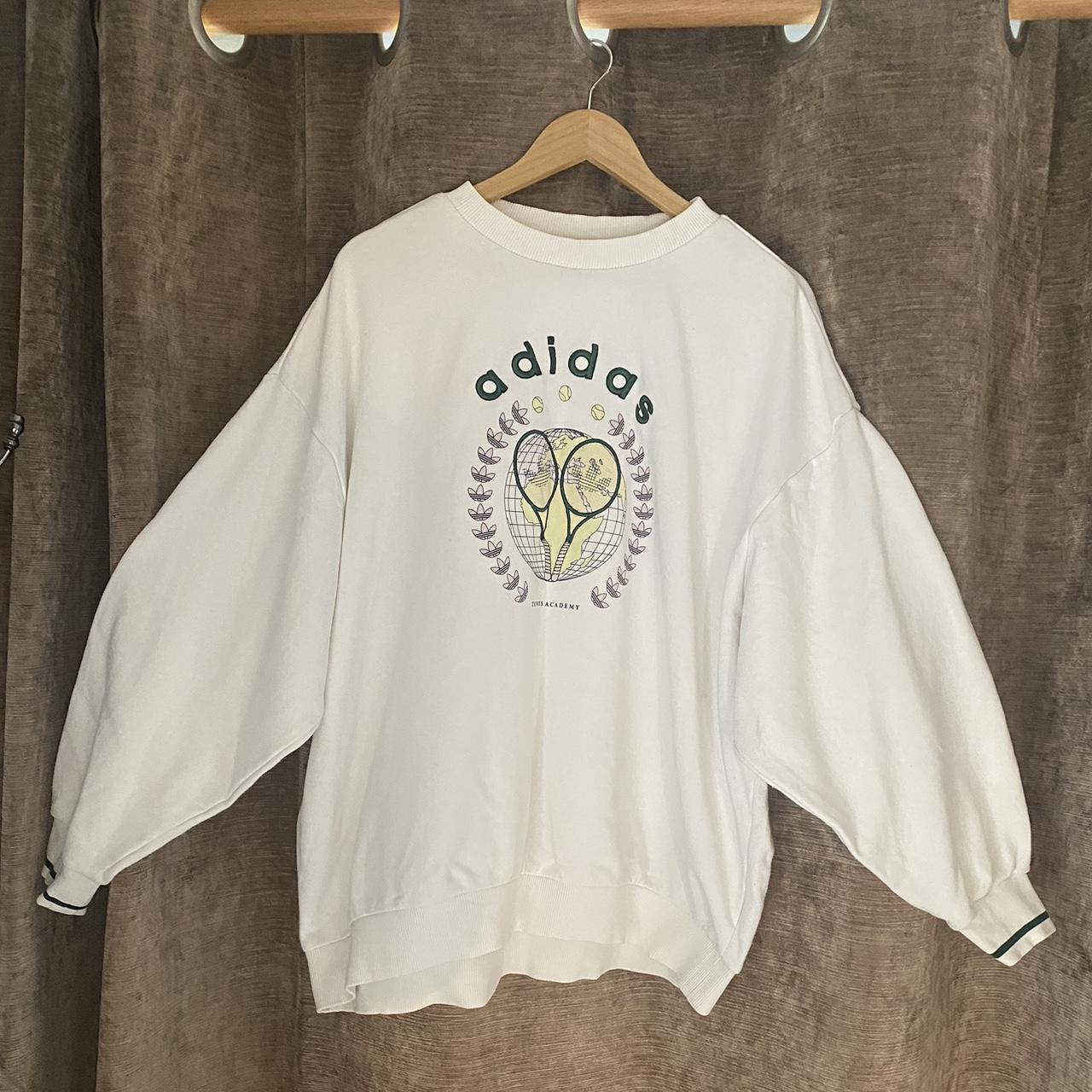 White Adidas tennis academy cream