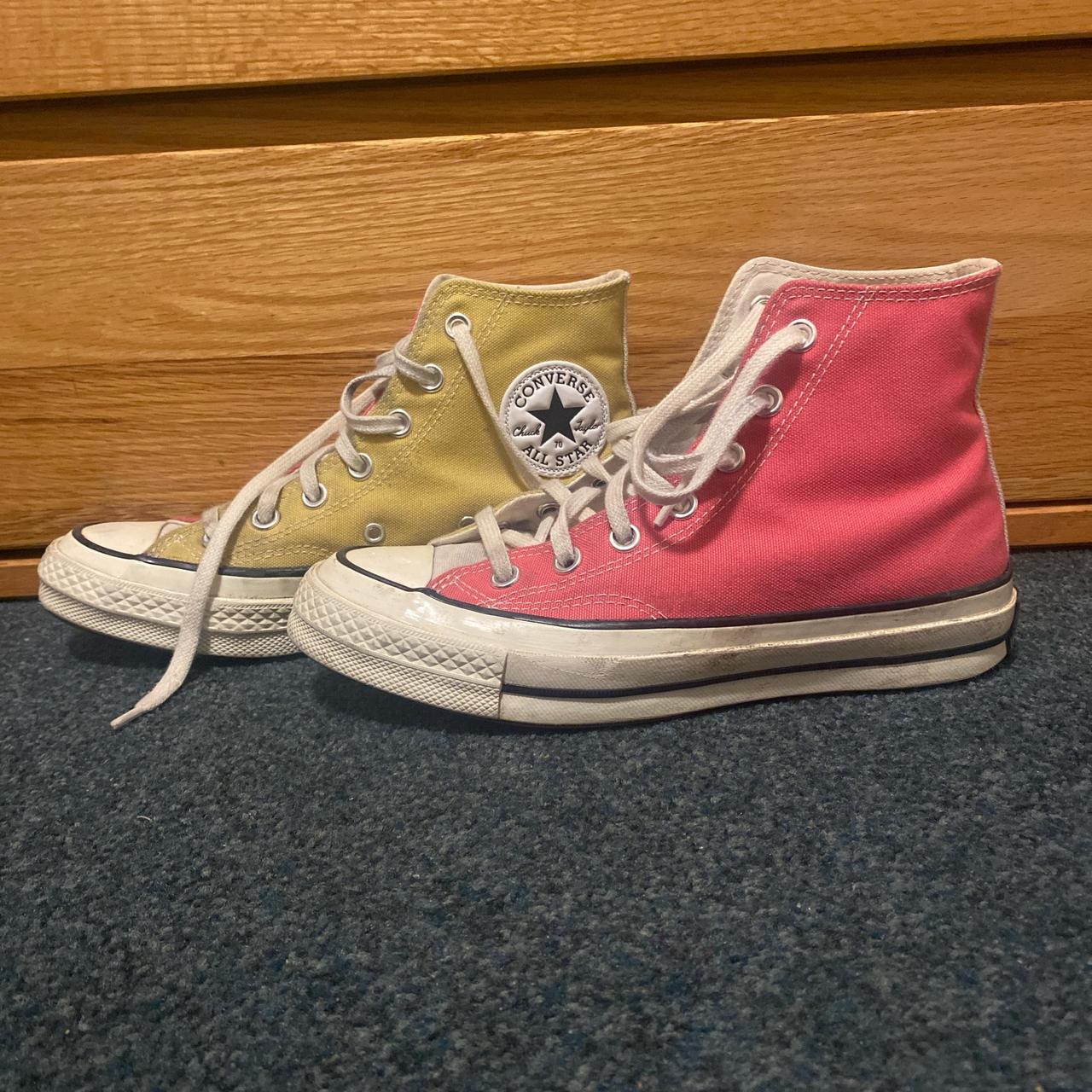 Converse Chuck 70s split pink and yellow high