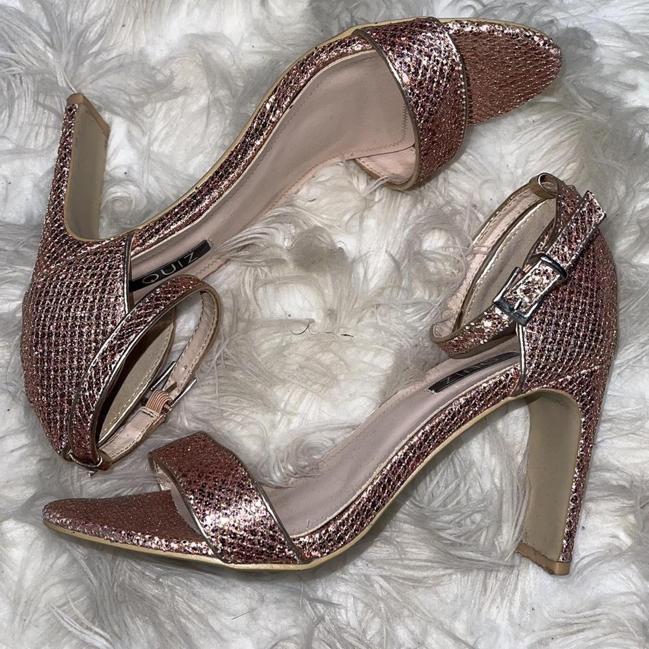 Quiz Heels Size Rose Gold Used Once Depop