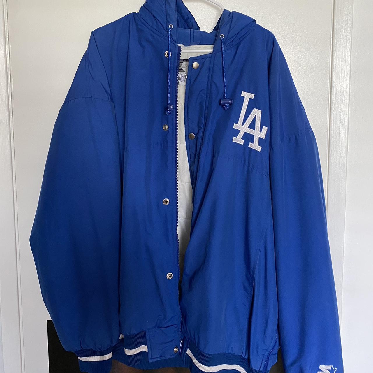 90s Vintage Starter Los Angeles Dodgers Blue - Depop