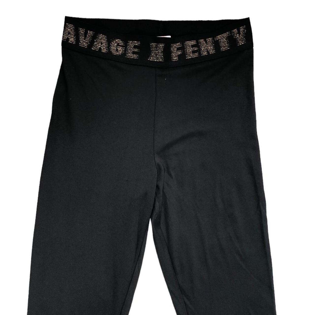 SavagexFenty - Black Activewear Leggings Rayon Nylon
