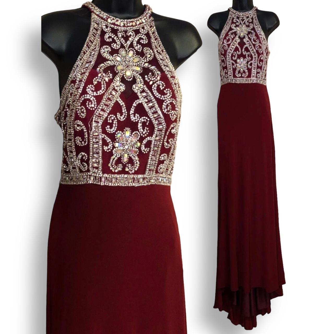 Maroon and hotsell silver dress