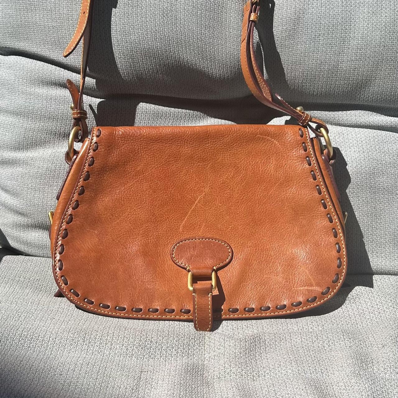 Dooney & Bourke Florentine Leather Saddle Crossbody Bag 