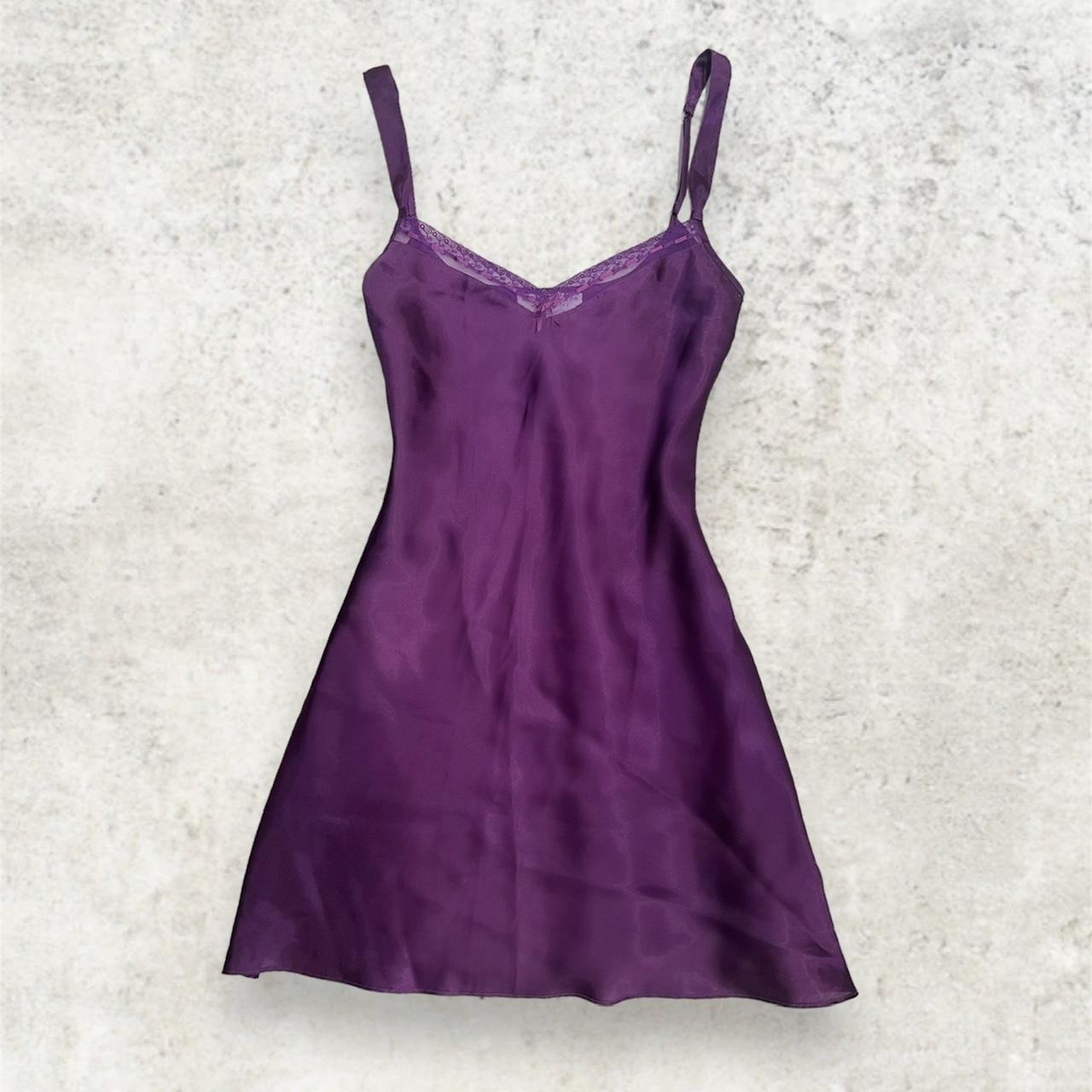 purple slip dress .·*¨ size XL slipdress... Depop