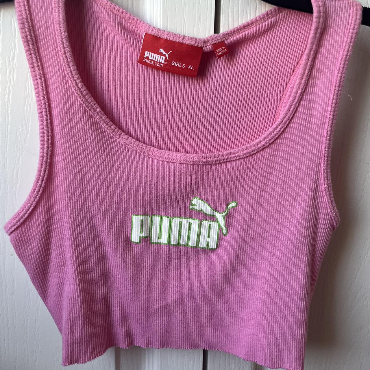 Puma crop top pink deals