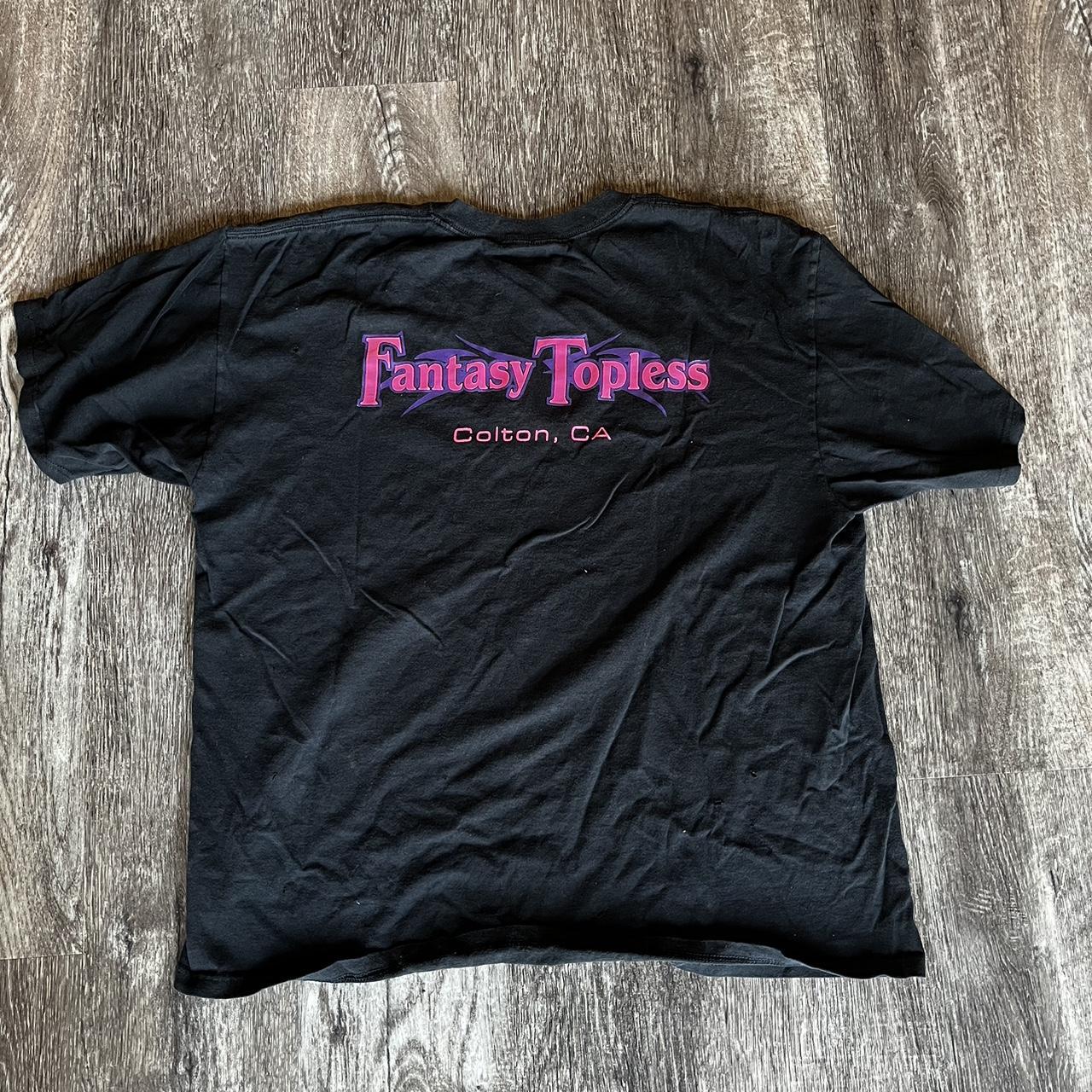 fantasy topless strip club vintage graphic tee flaws... - Depop