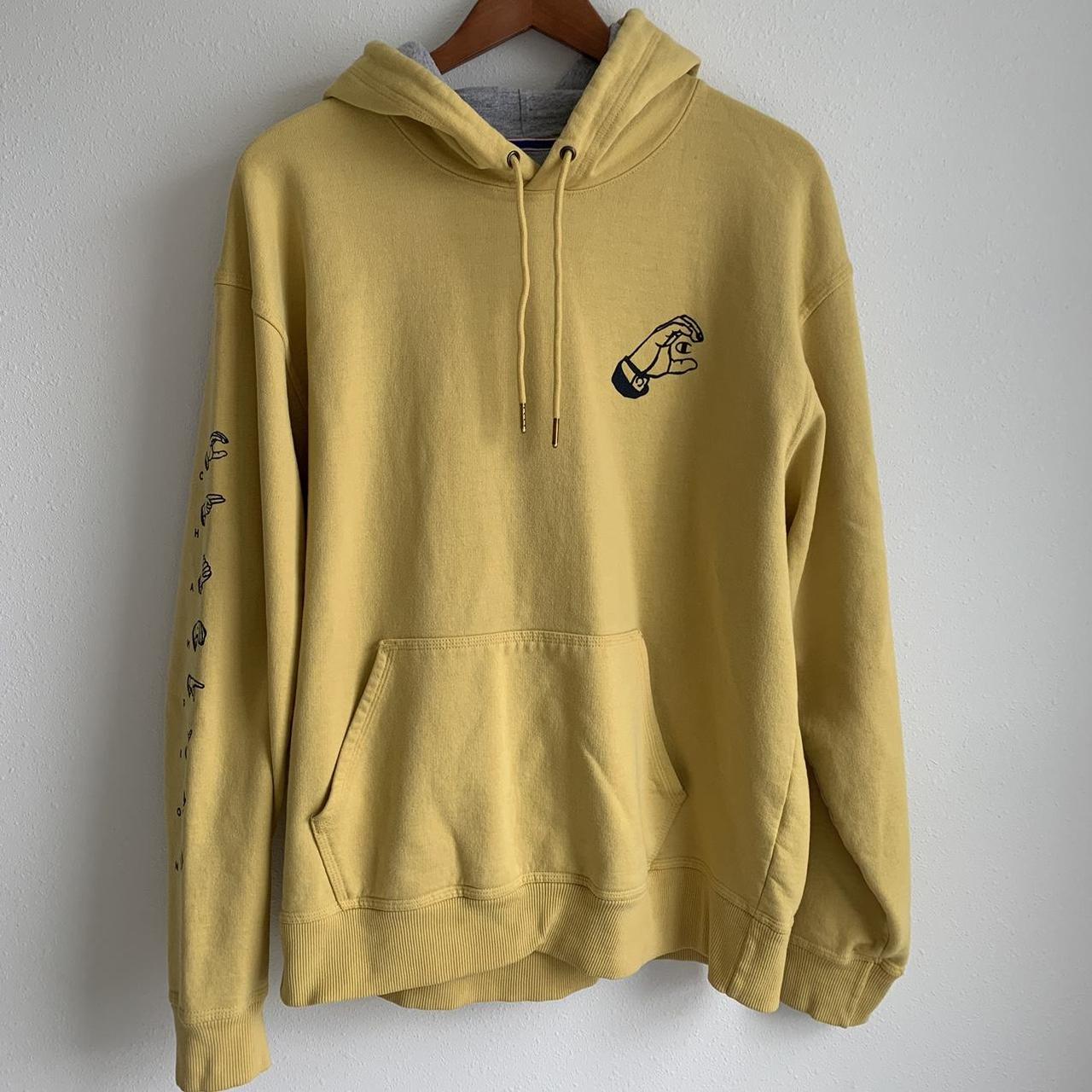 Champion fashion hoodie yellow men