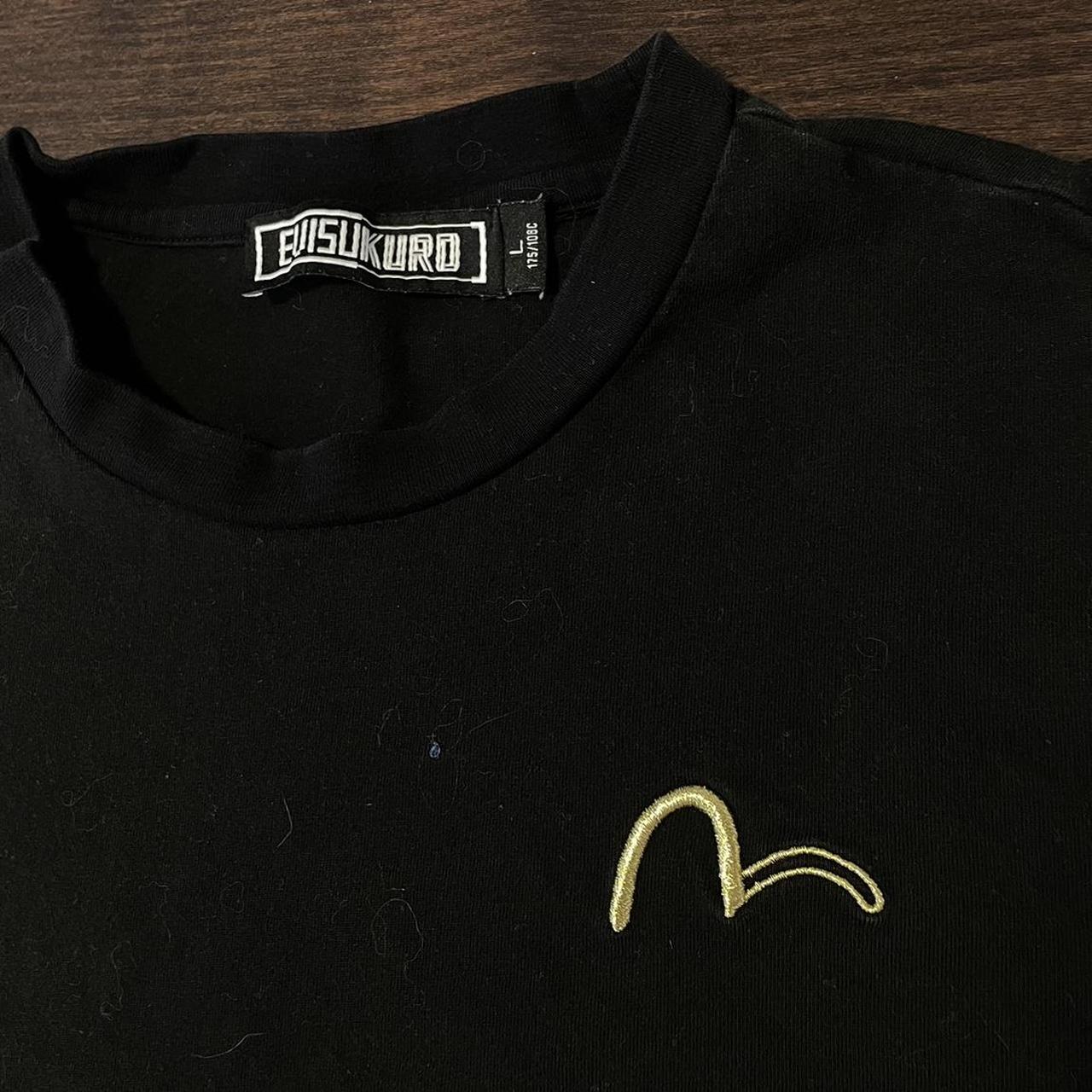 Evisu Kuro T-shirt with gold embroidery , Large gold...