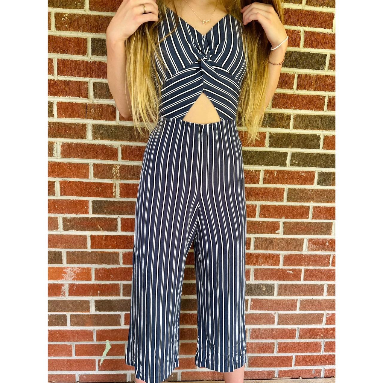 Hollister striped hot sale jumpsuit