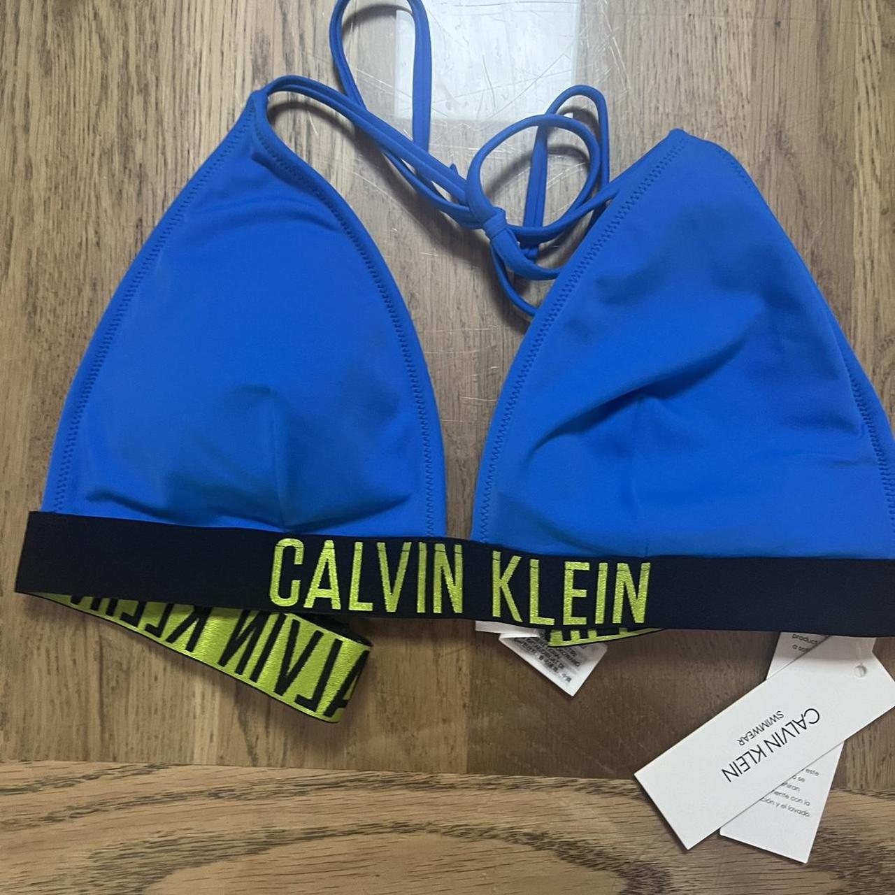 Calvin clean blue bikini top Size large New with... - Depop