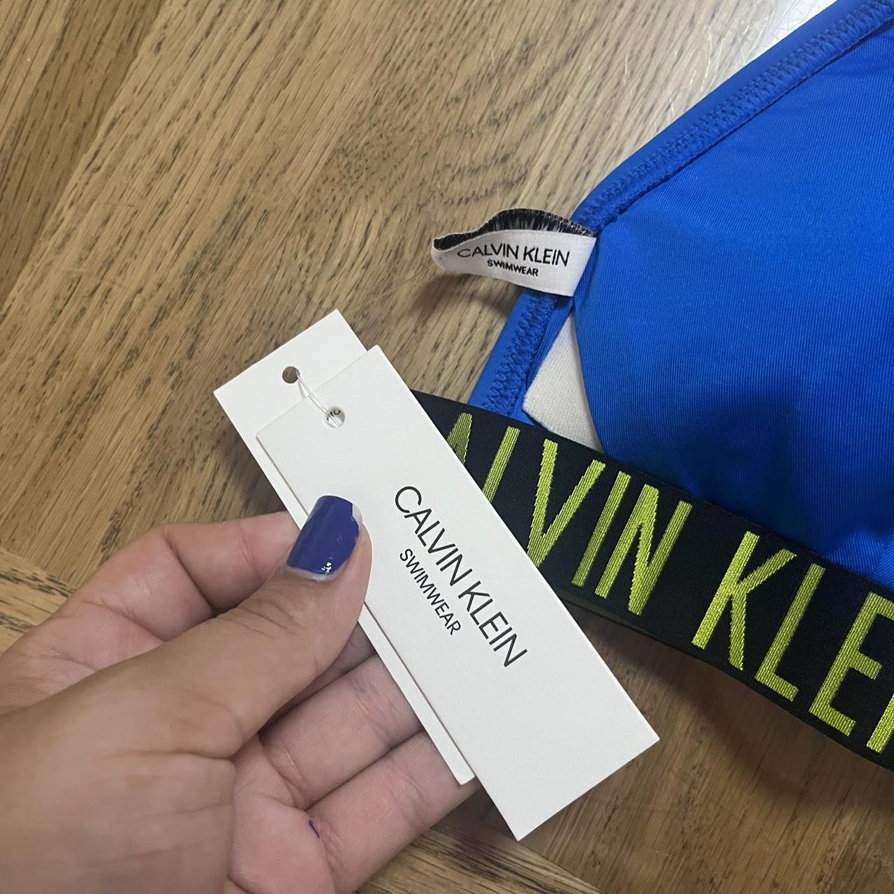 Calvin clean blue bikini top Size large New with... - Depop