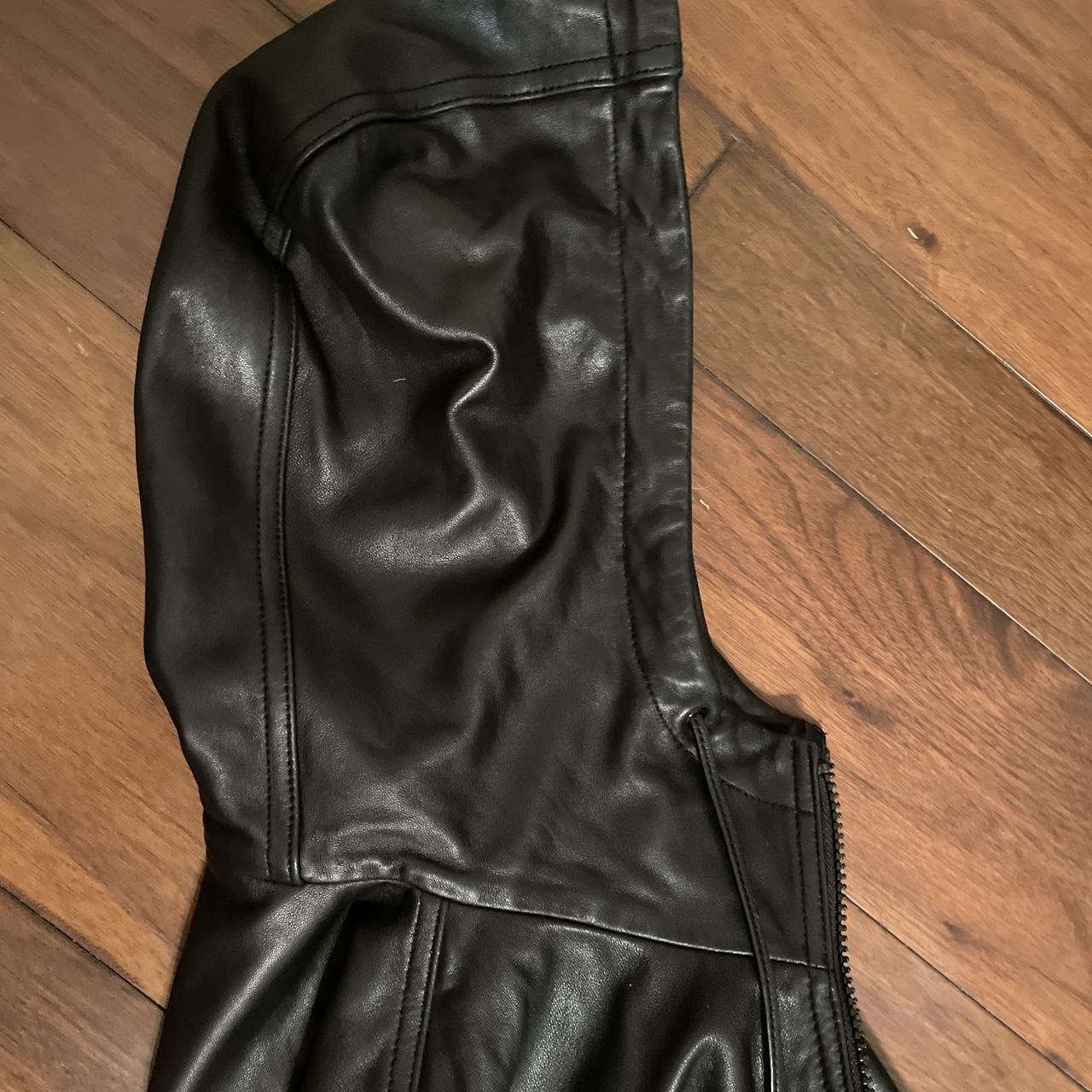 Marc Jacobs JACOBS Leather Hoodie Size xs but fits... - Depop