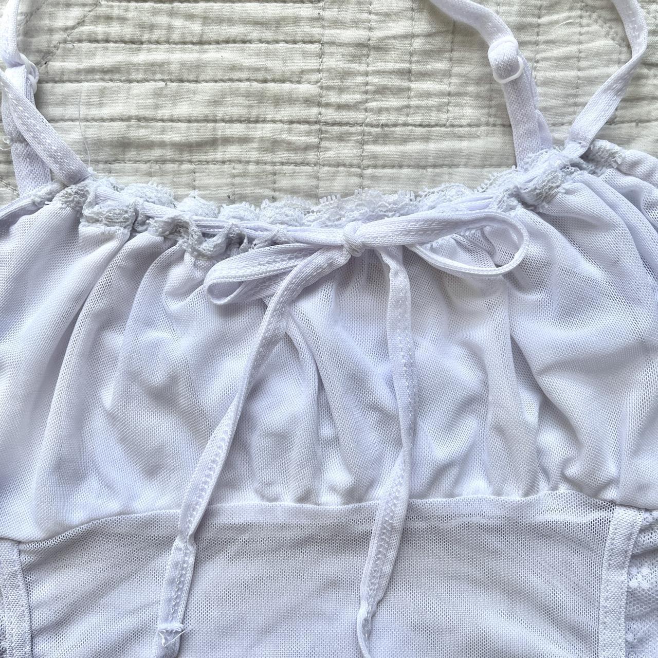 Glassons White Mesh Singlet, Size Small Adjustable... - Depop