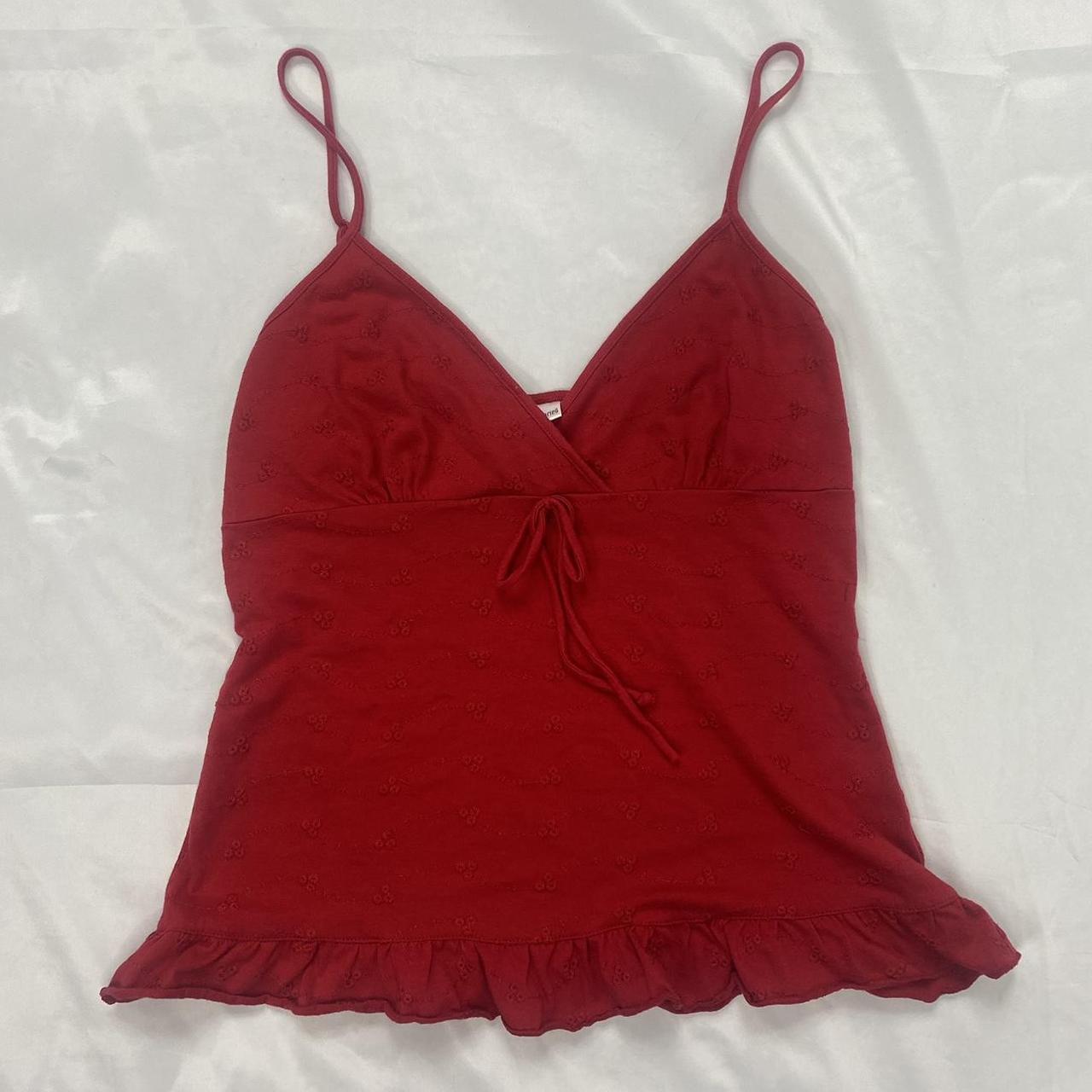Women's Red Vest Depop