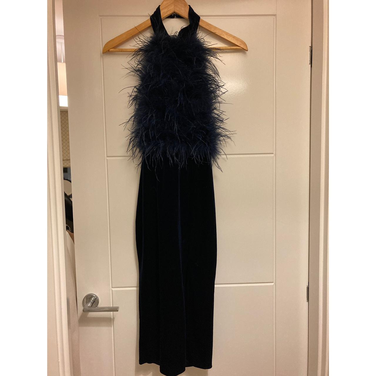 Missguided feather dress best sale