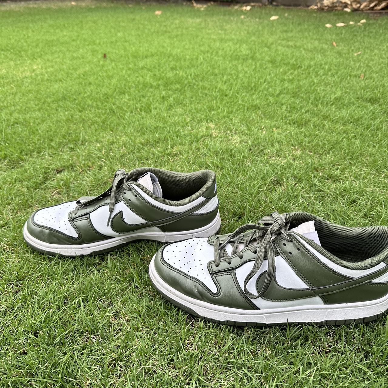 army green nike trainers