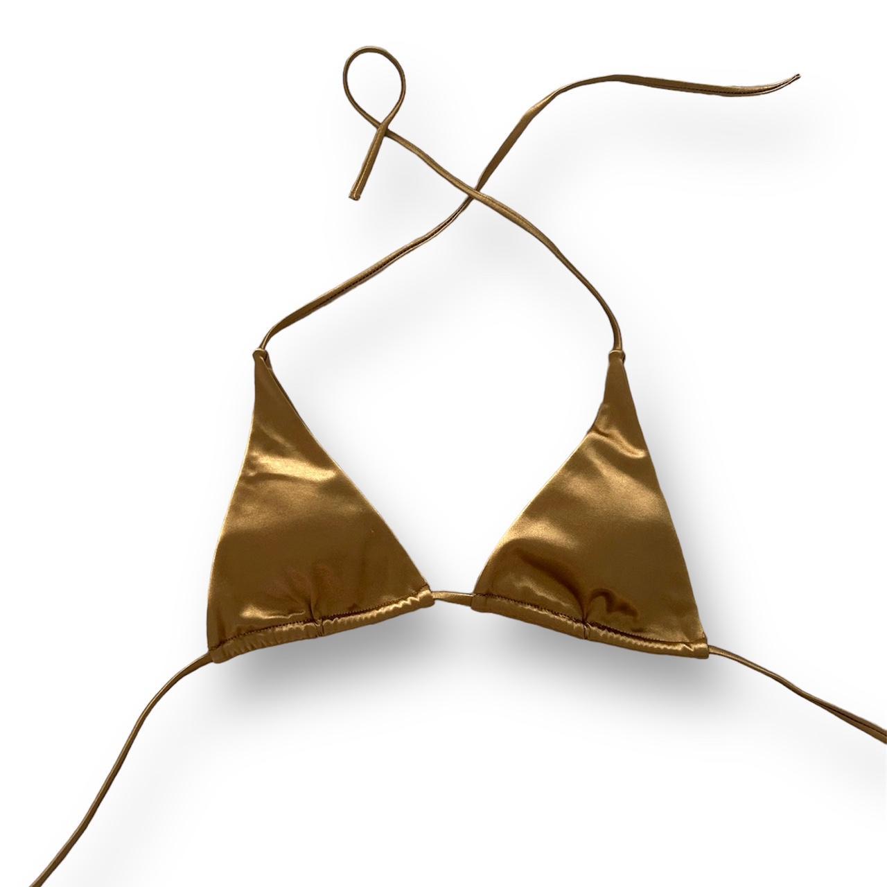 GOLD BIKINI TOP size s. unbranded WHOLE STORE IS... Depop