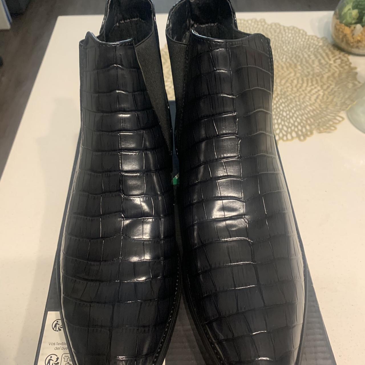 snakeskin chelsea boots mens