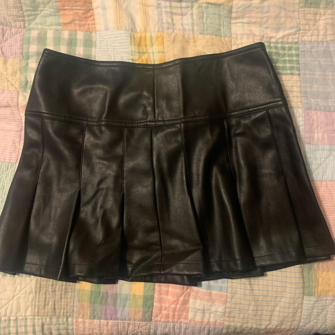 Faux leather 2024 skirt urban outfitters