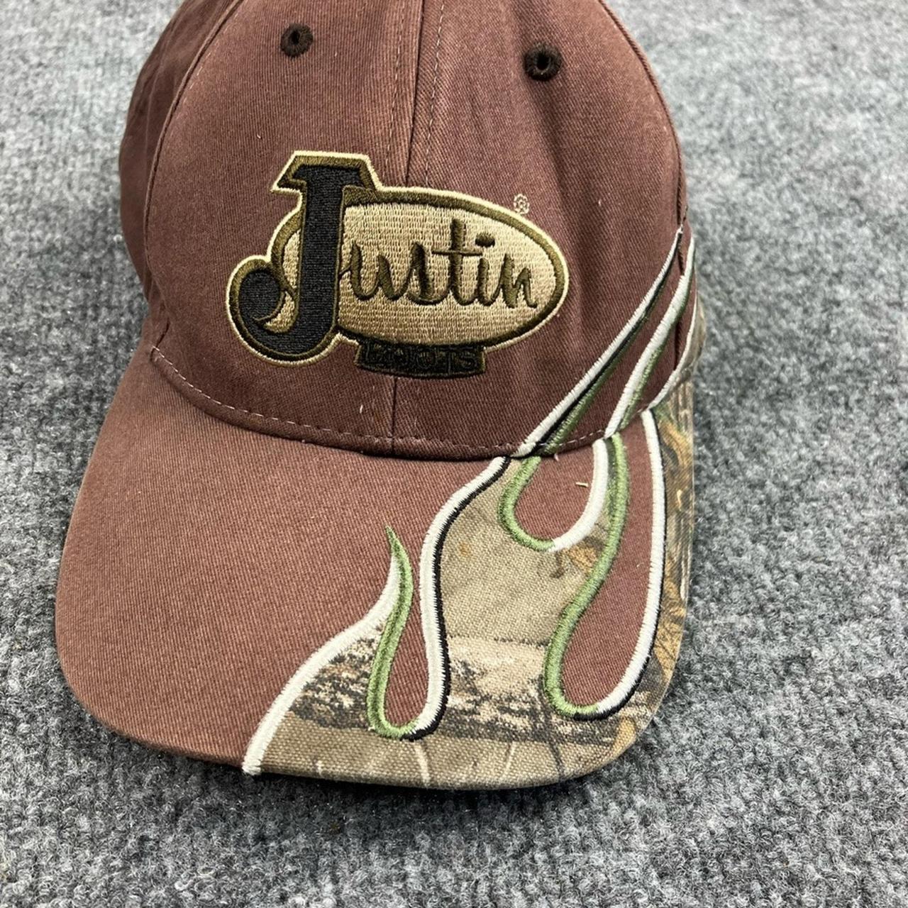 Justin Boots Hat Adjustable Cap Gauge Logo Camo Hat. Depop