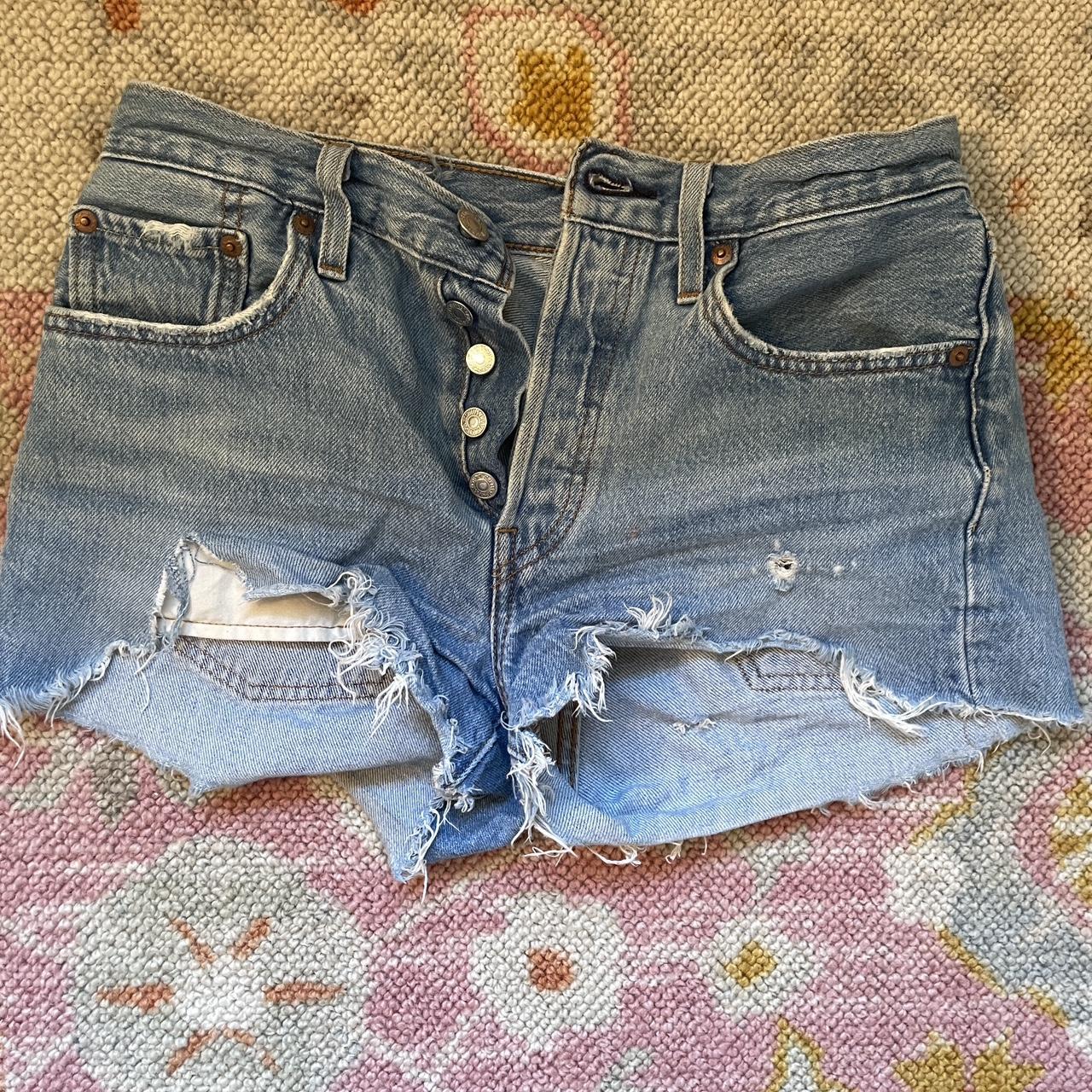 Size 26 sale denim shorts