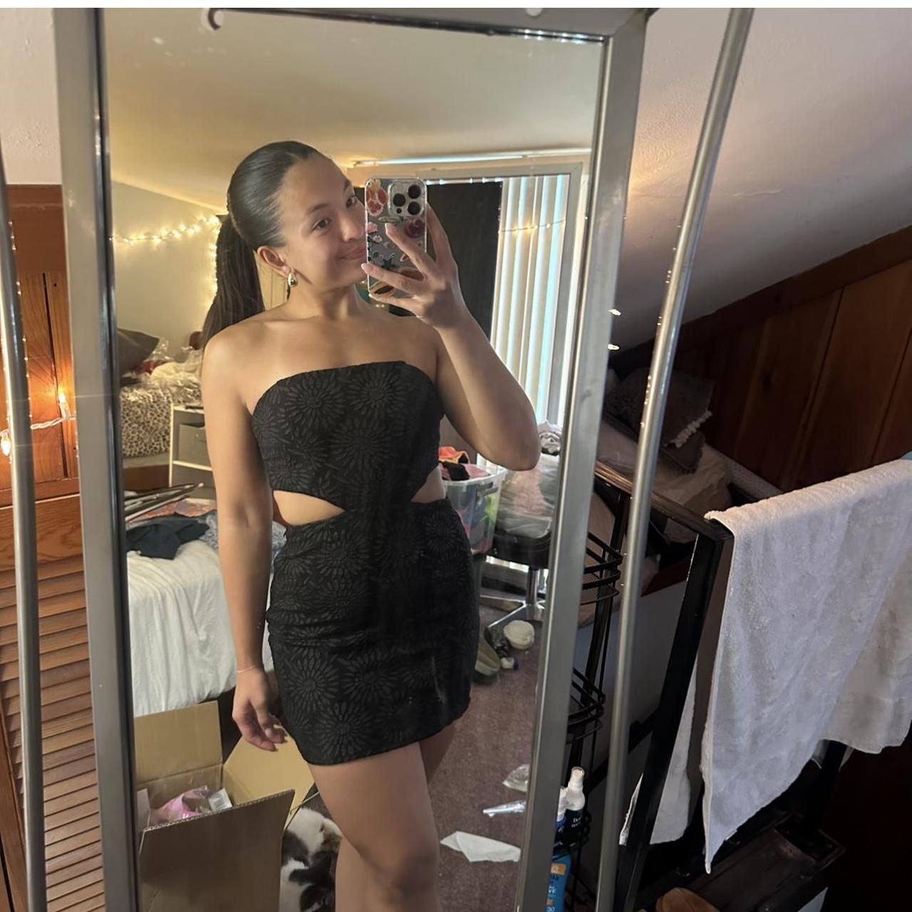 Princess Polly Women's Bodycon Dress Black/Grey – Black mini