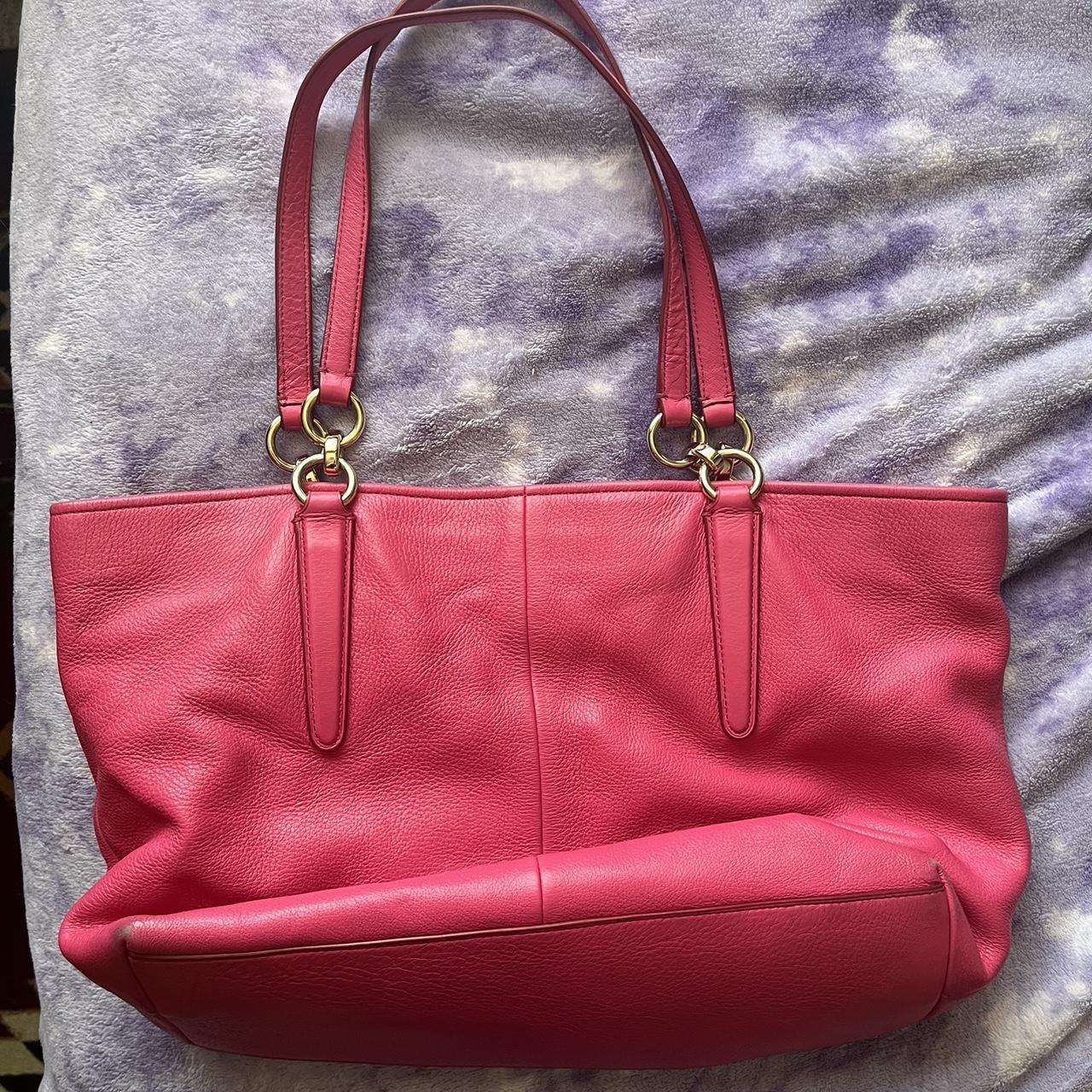 Coach Shoulder Baguette Bag Hot Pink Lovely - Depop